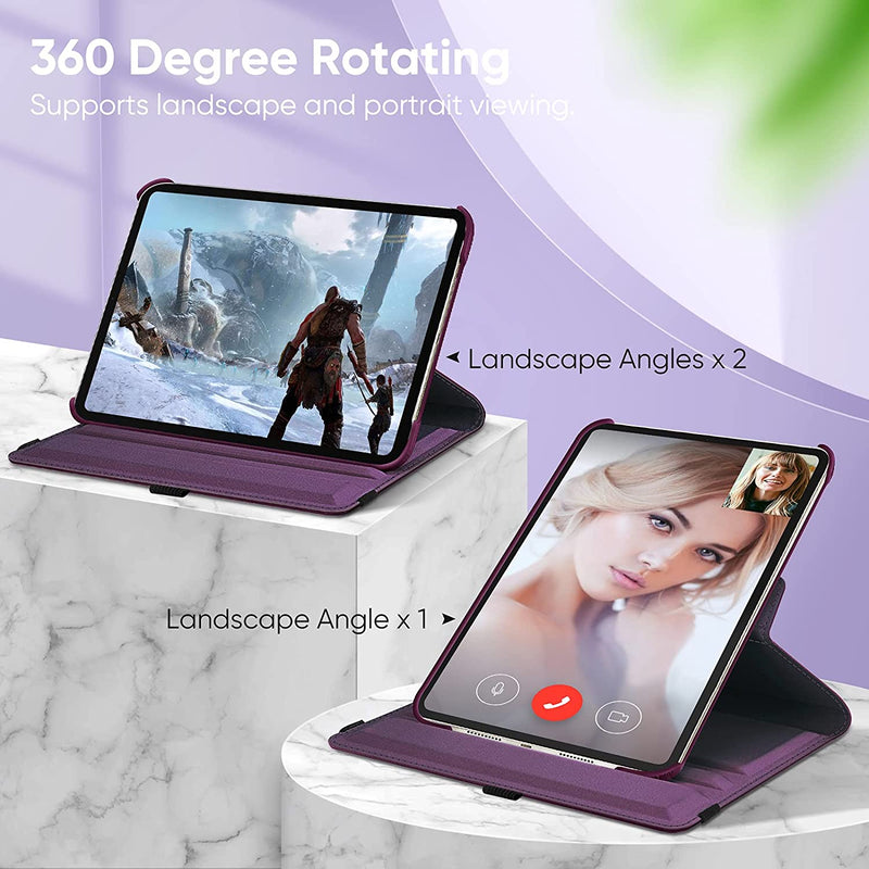 iPad Mini A17 Pro (2024), iPad Mini 6th Gen (2021) 360-Degree Swiveling Stand Case | Fintie