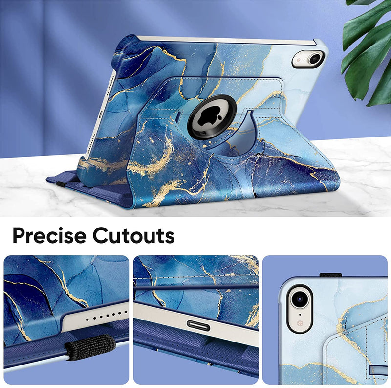 iPad Mini A17 Pro (2024), iPad Mini 6th Gen (2021) 360-Degree Swiveling Stand Case | Fintie