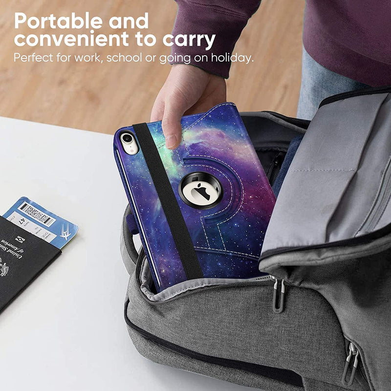iPad Mini A17 Pro (2024), iPad Mini 6th Gen (2021) 360-Degree Swiveling Stand Case | Fintie