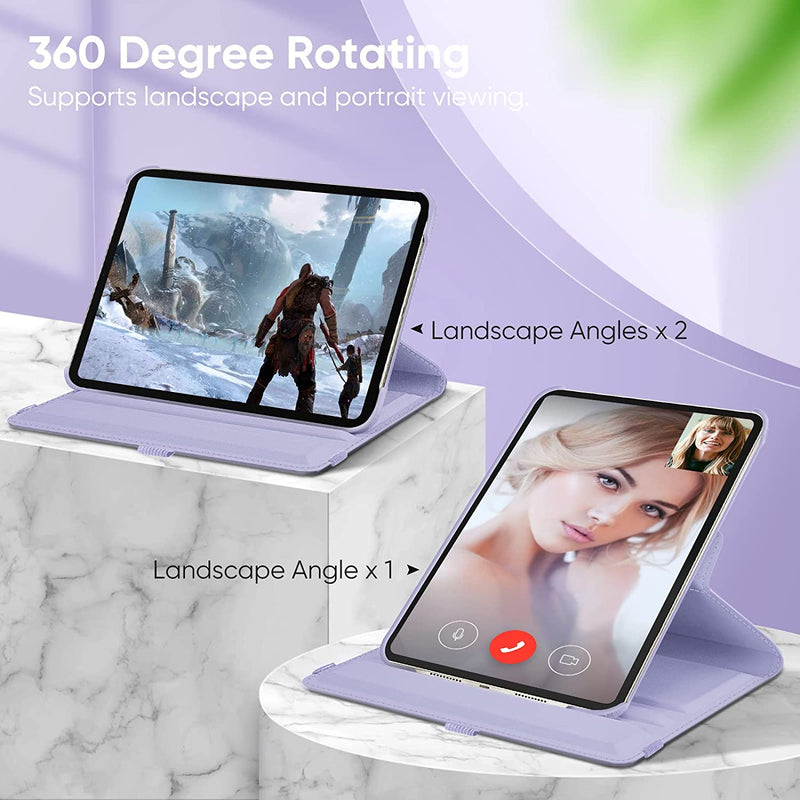 iPad Mini A17 Pro (2024), iPad Mini 6th Gen (2021) 360-Degree Swiveling Stand Case | Fintie