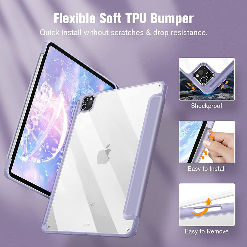 iPad Pro 11 Inch 2022/2021 Hybrid Slim Transparent Case | Fintie