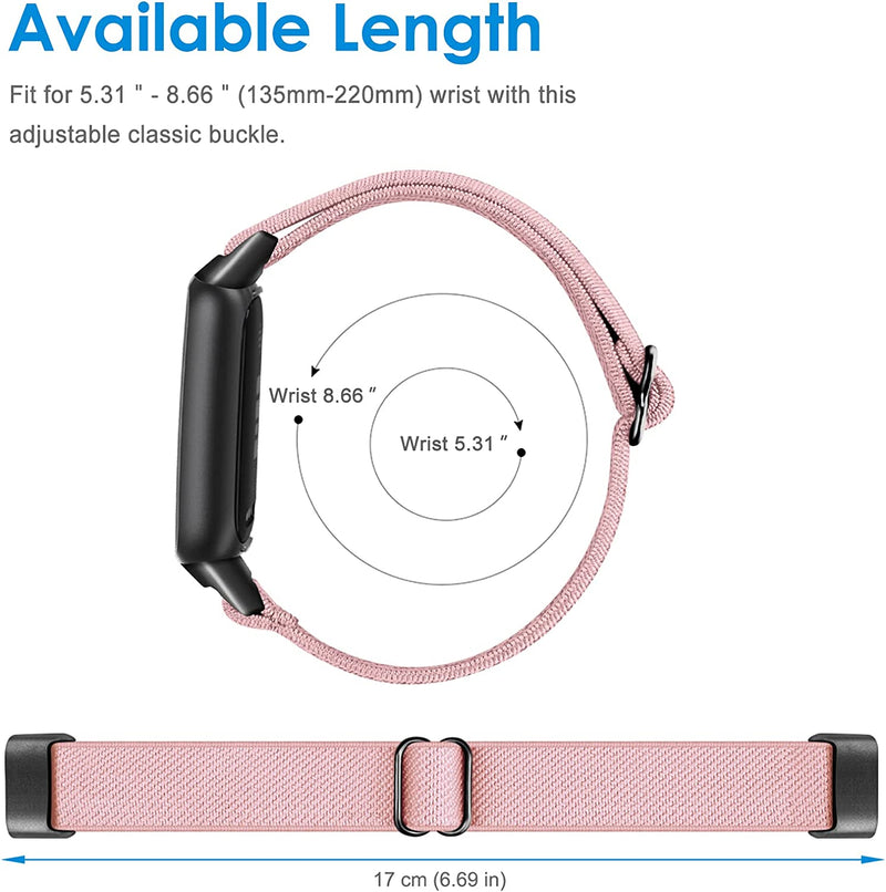 Fitbit Luxe Elastic Band Adjustable Stretchy Nylon Loop Band | Fintie