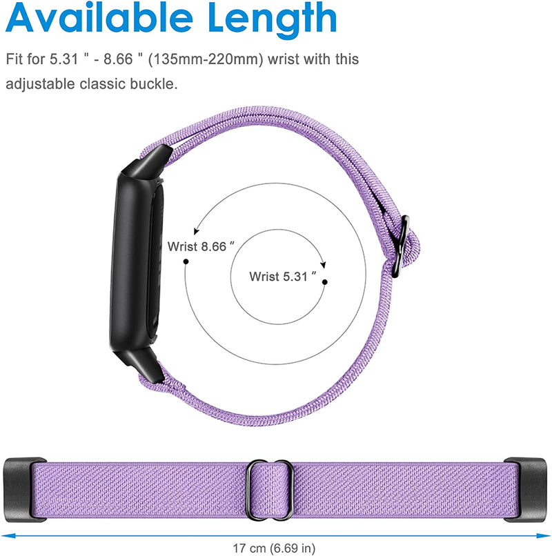 Fitbit Luxe Elastic Band Adjustable Stretchy Nylon Loop Band | Fintie