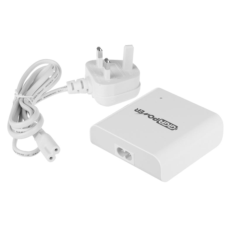 GIGAPOWER 5 Port USB Charger - 40W High Speed Charging Station (White)