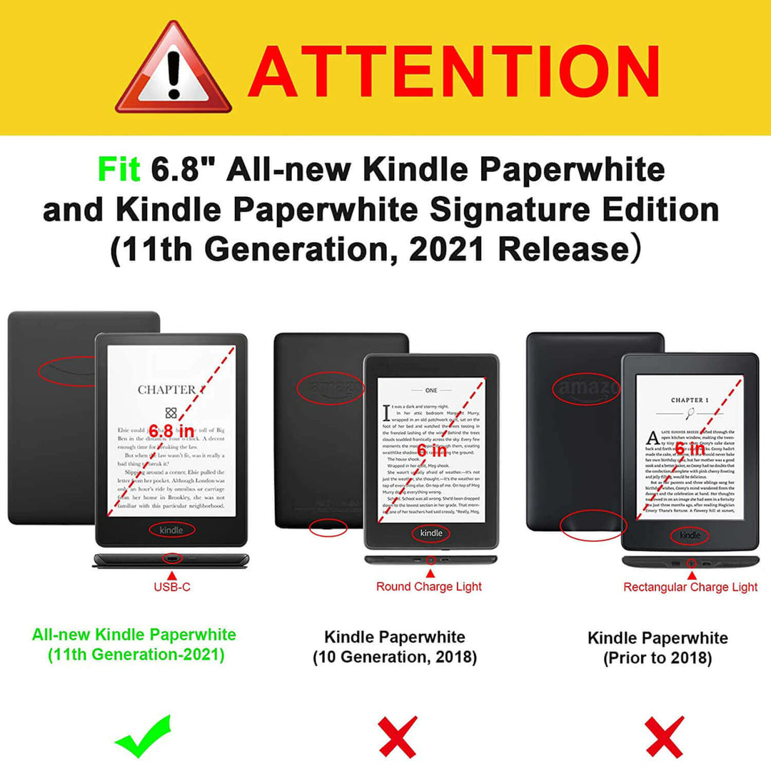 Kindle Paperwhite (11th Gen, 6.8-inch) Slim Leather Case | Fintie