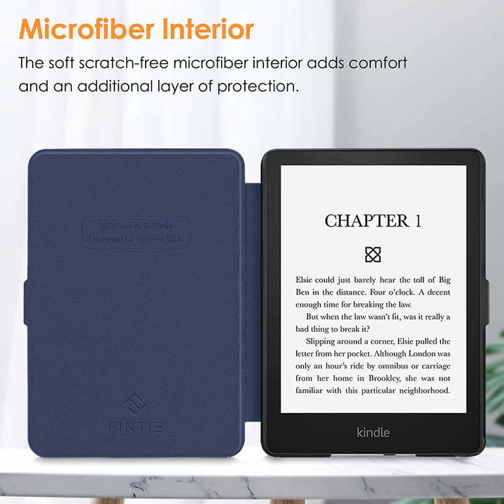 Kindle Paperwhite 第11世代 本体 レザー調ケース付き Kindle Paperwhite (11th Gen, 6.8-inch) Slim Leather Case | Fintie