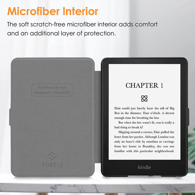 fintie kindle paperwhite signature edition case with microfiber interior