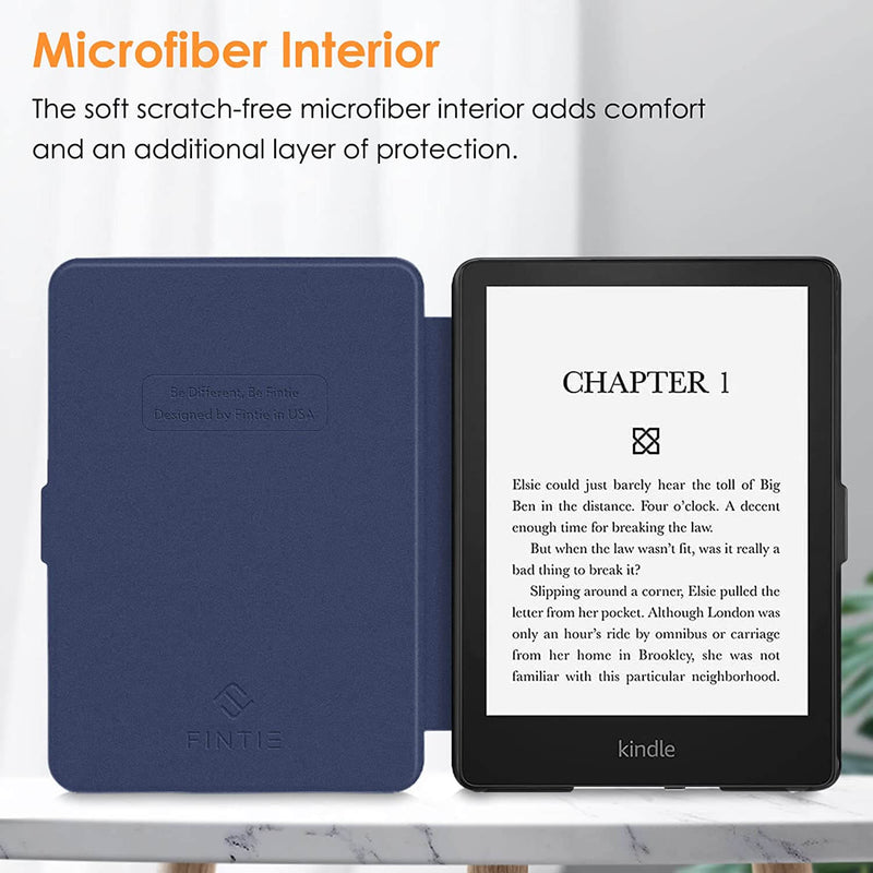 fintie kindle paperwhite 11th generation case with microfiber interior