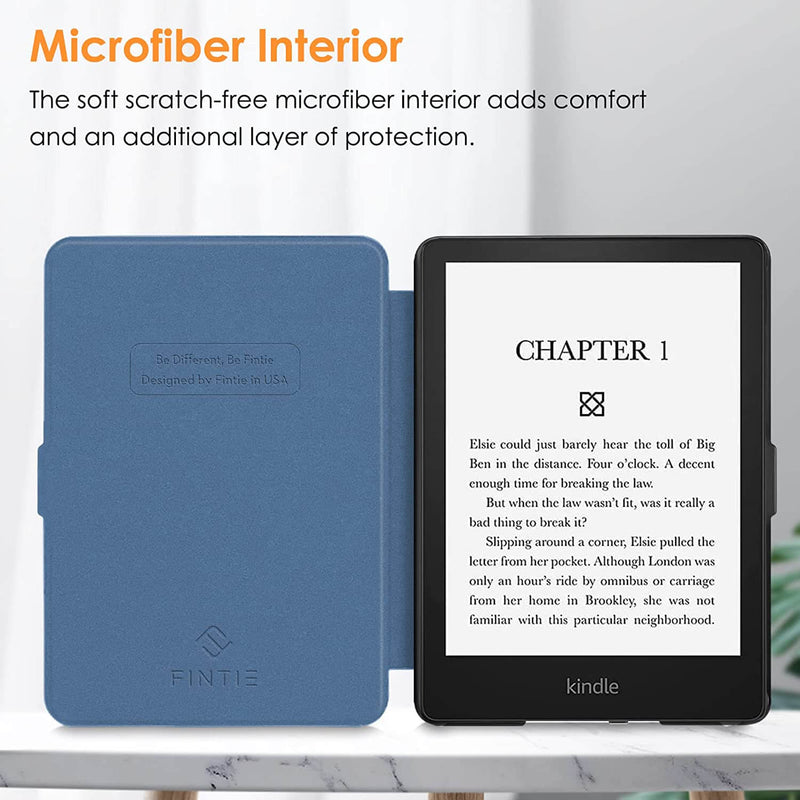 Kindle Paperwhite (11th Gen 2021) SlimShell PU Leather Case | Fintie