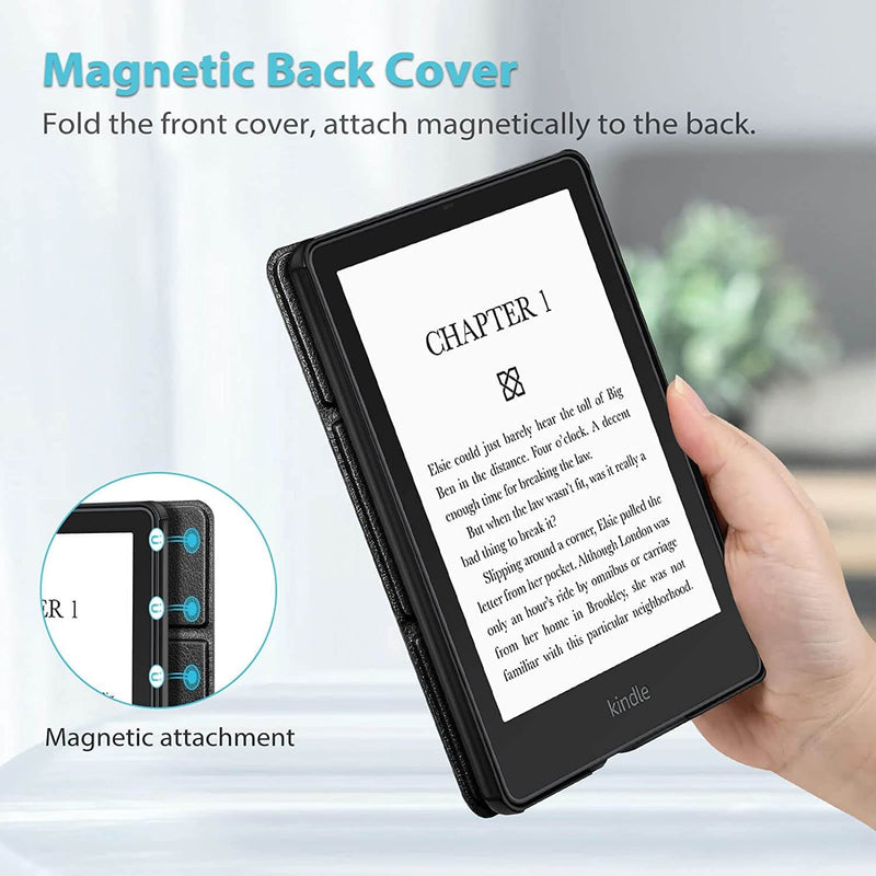FINTIE Étui pour 6,8 Kindle Paperwhite (11e génération, modèle 2021),  Coque de Protection Kickstand avec Fente pour Carte et dragonne,  Veille/Réveil