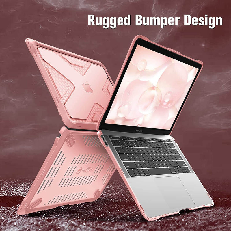 Housse Macbook Air 13 pois roses initiales personnalisées