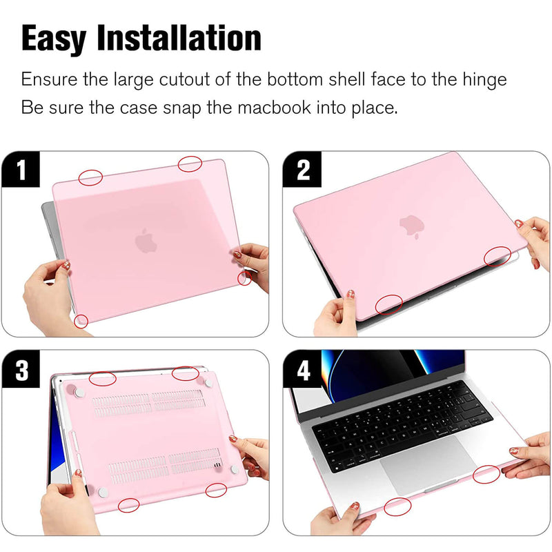 how to install macbook pro 14 case fintie