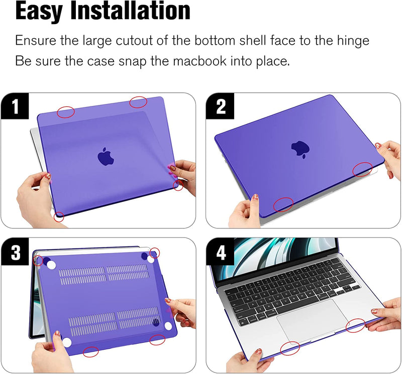 Fintie Case Compatible with MacBook Air 13.6 Inch A2681 (2022 2023 Release)  - Snap On Hard Shell Cover for MacBook Air 13.6 M2 Chip with Liquid