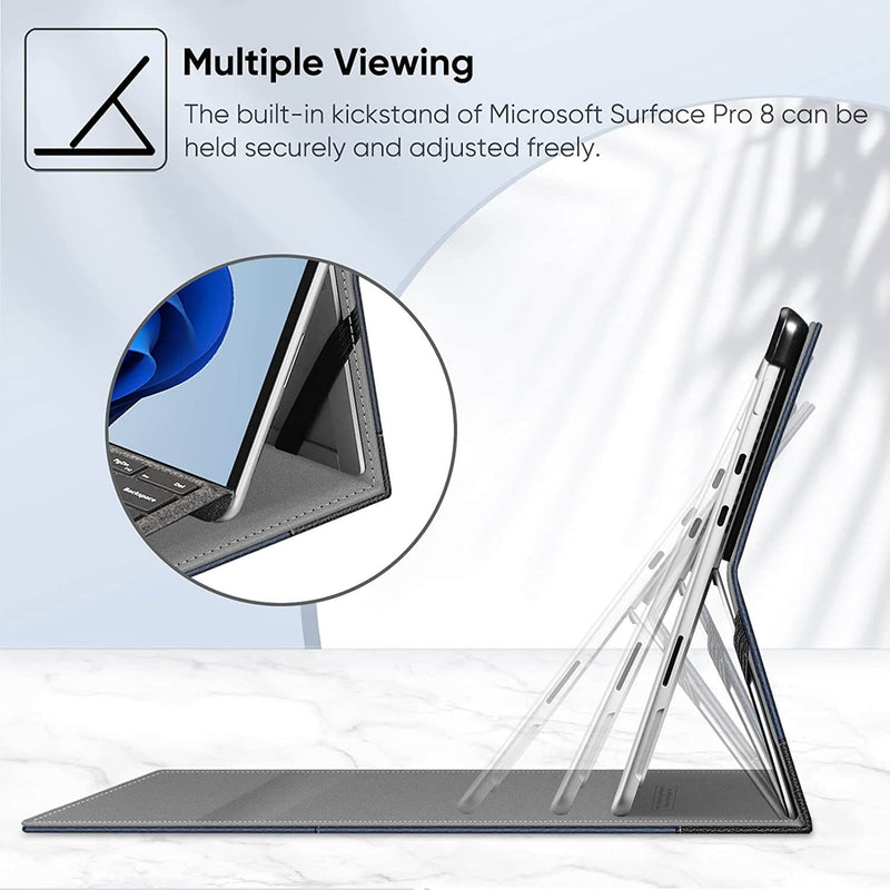stand surface pro 8 up in different angles