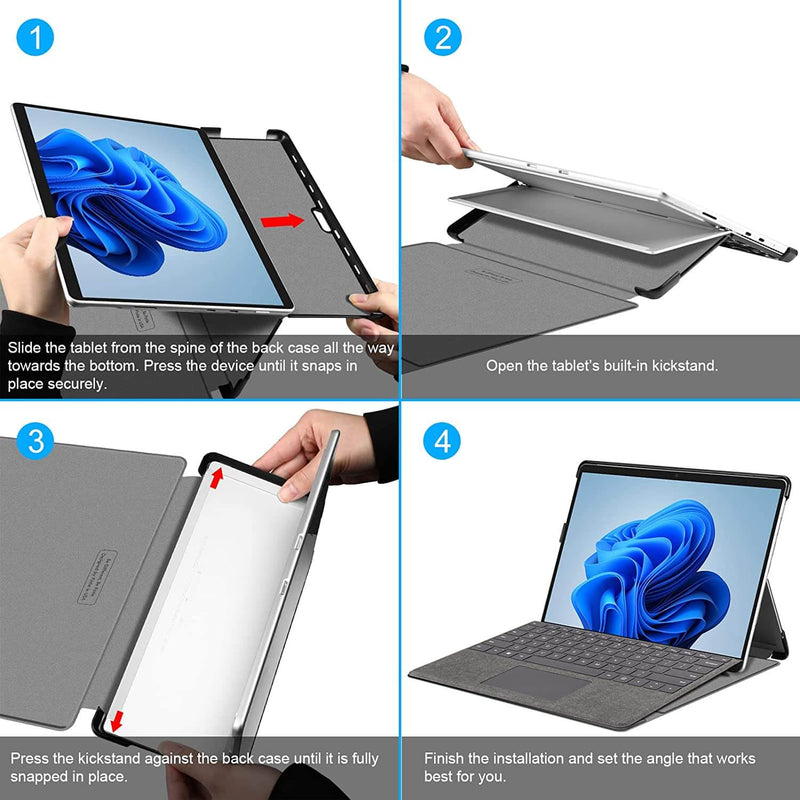 insert surface pro 8 into fintie case