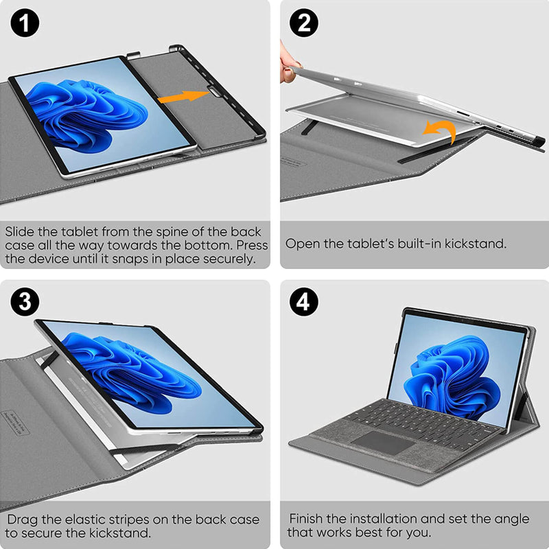 fintie surface pro 8 case installation guides