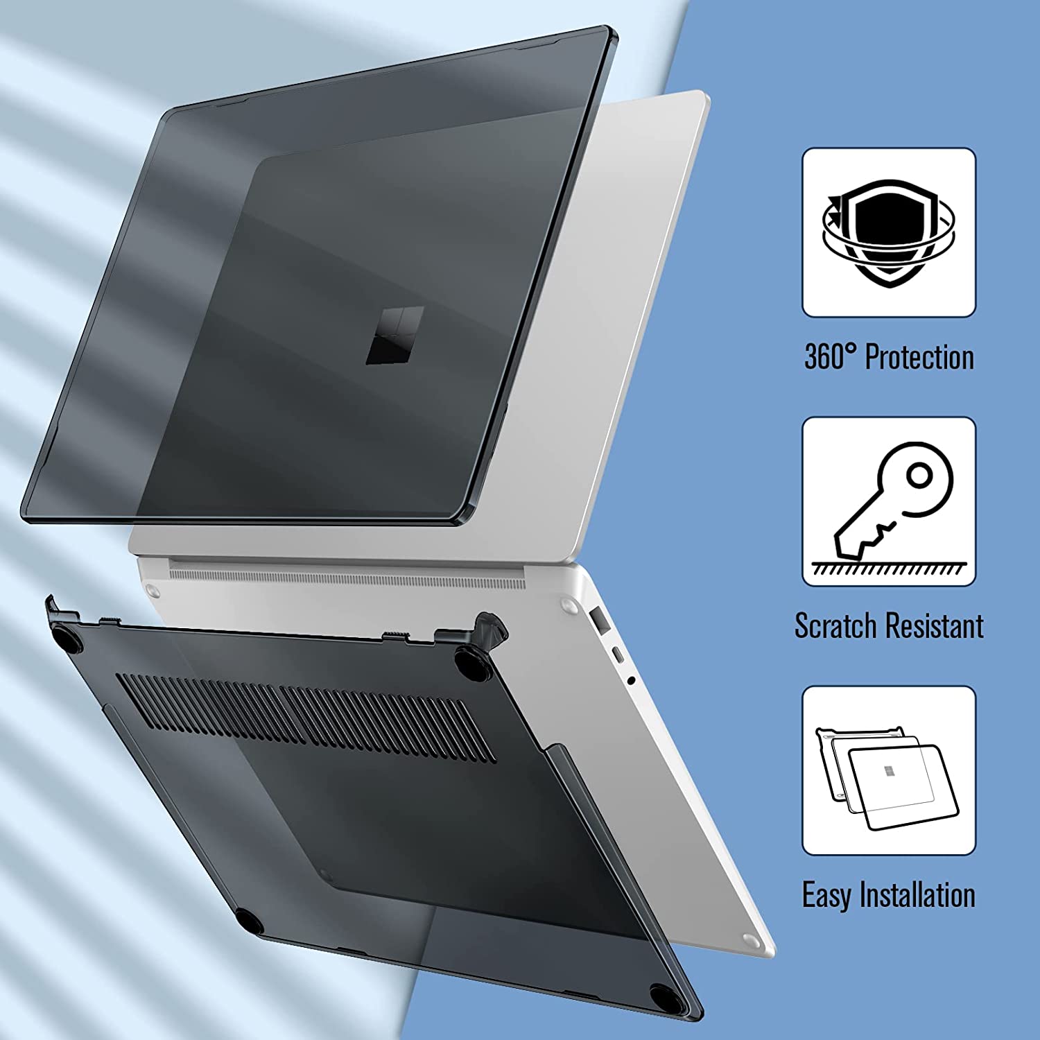 Surface Laptop 5/4/3/2 13.5inch w/ Alcantara Keyboard Snapon Hard Sh