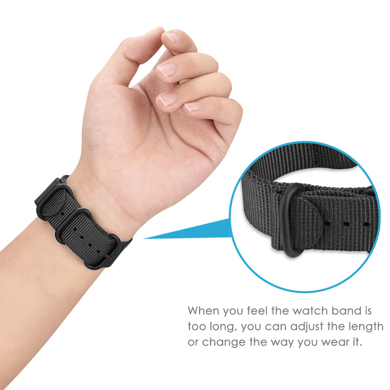 Nylon Watch Band for Garmin Vivoactive5/3, Garmin Venu Sq/Venu 2 Plus| Fintie