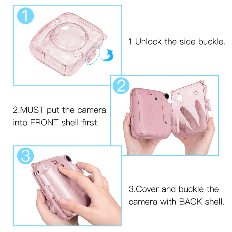 to install a case on instax mini 11 camera