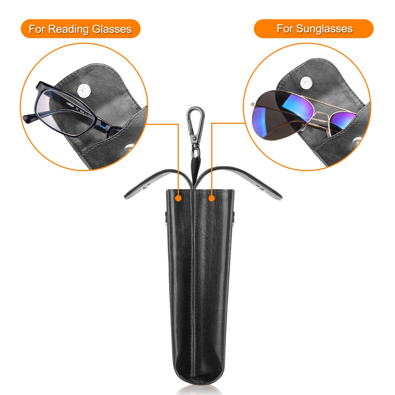 Double Eyeglasses Case with Carabiner Hook | Fintie