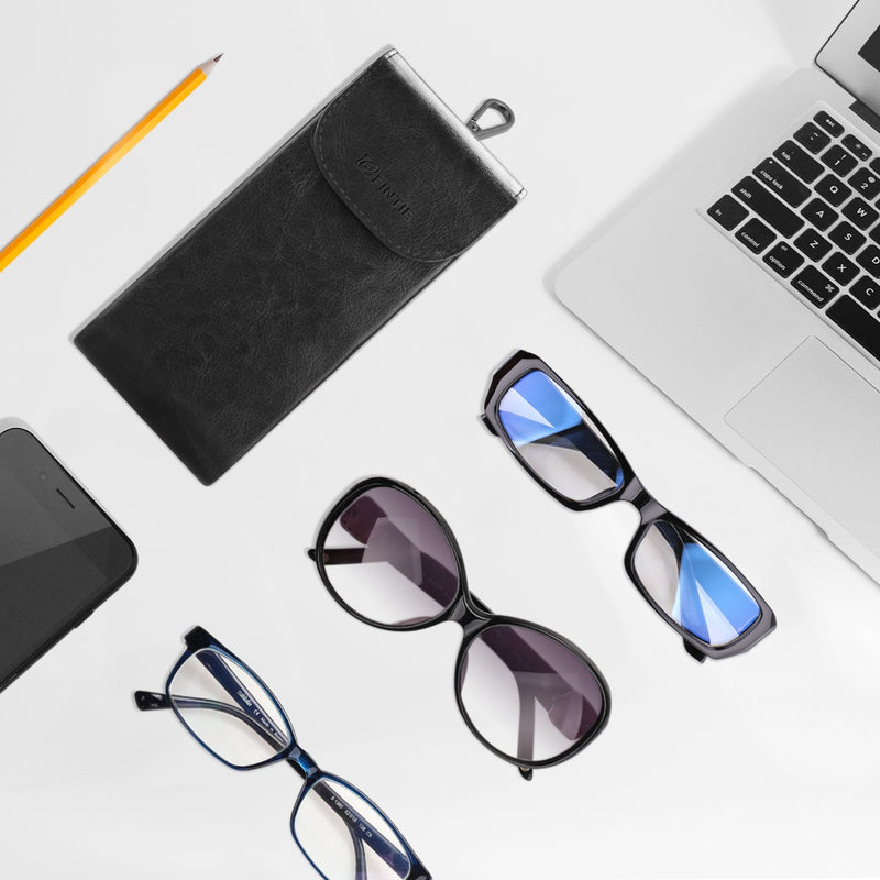 Double Eyeglasses Case with Carabiner Hook | Fintie