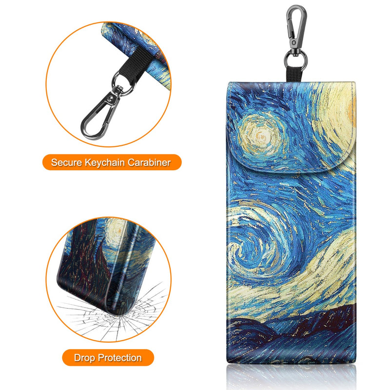 Double Eyeglasses Case with Carabiner Hook | Fintie