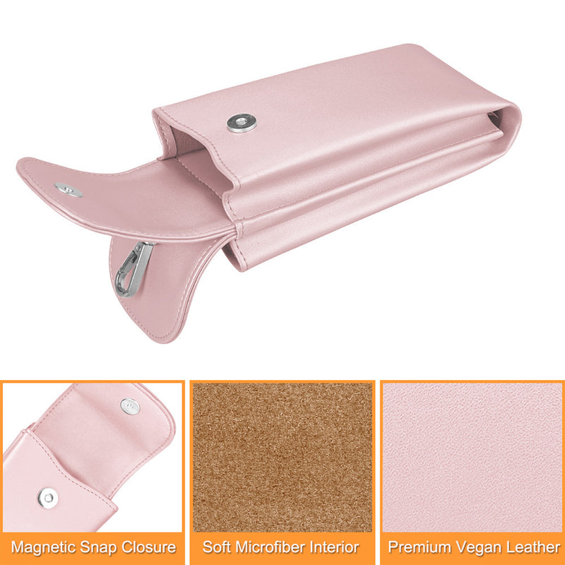 Double Eyeglasses Case with Carabiner Hook | Fintie
