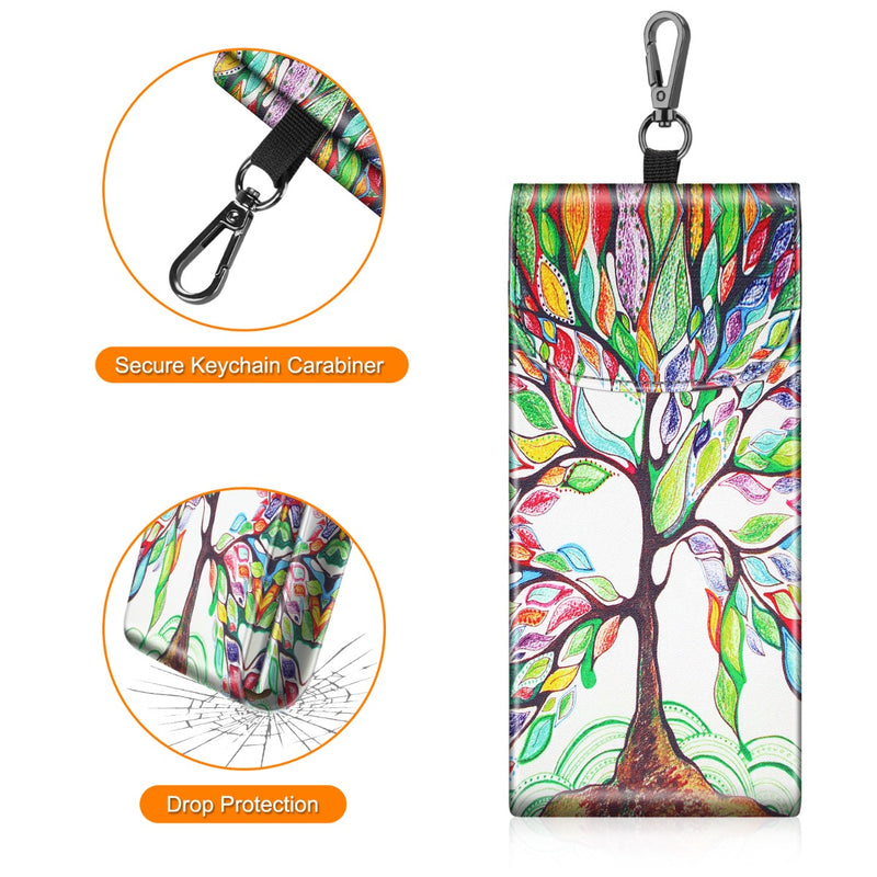 Double Eyeglasses Case with Carabiner Hook | Fintie