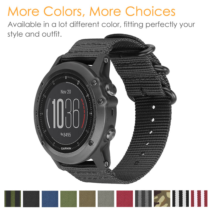 Garmin Fenix 51mm/ Fenix 7X/6X/5X Plus Soft Nylon Band| Fintie