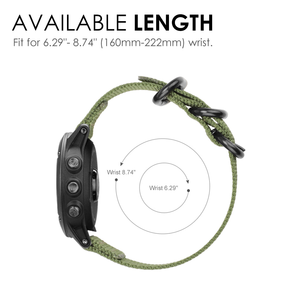 Garmin Fenix 7X/6X/5X Plus Soft Nylon Band| Fintie Garmin Fenix 7X/6X/5X Plus Soft Nylon Band| Fintie
