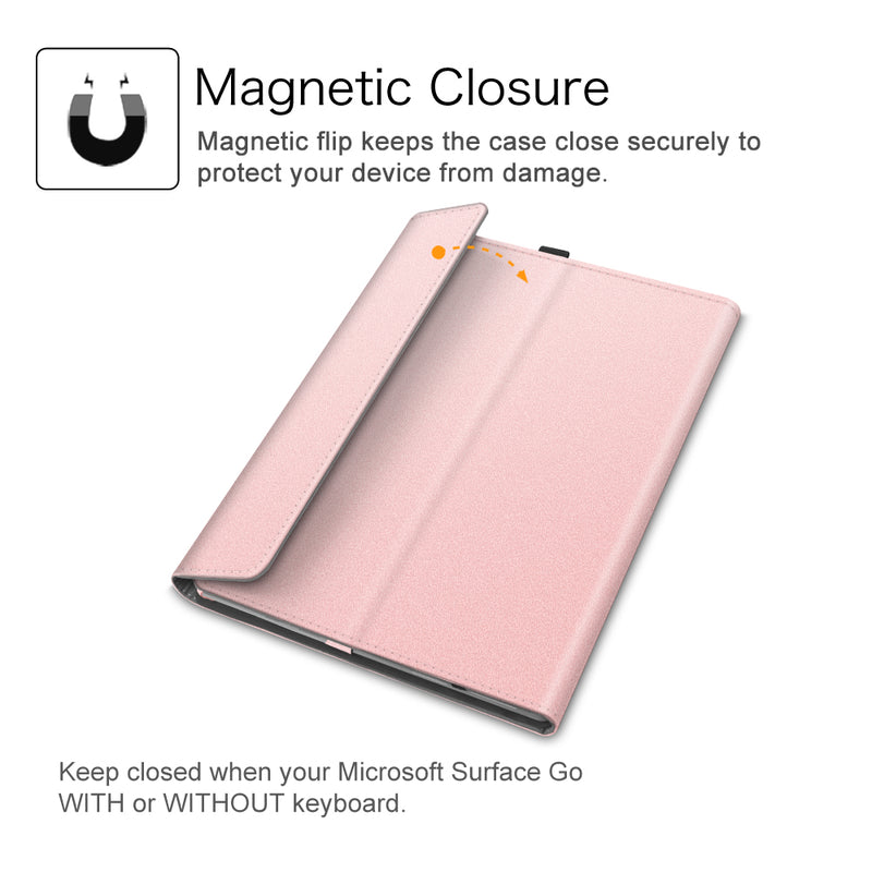 surface go case with magnetic closure