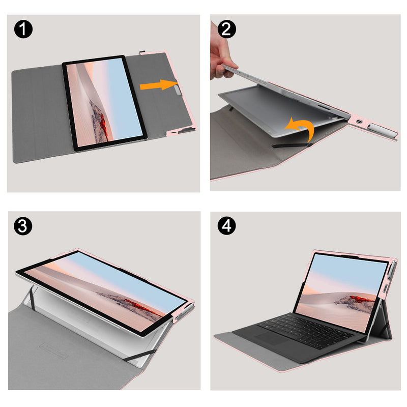 how to install fintie surface go case