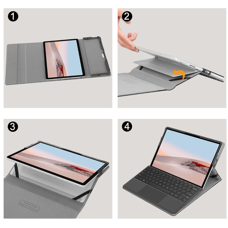 how to install fintie surface go case