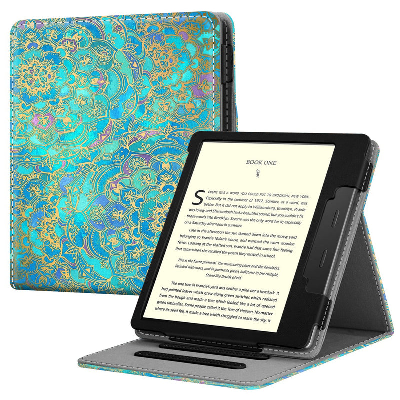 For Kindle Oasis 2/3 Smart Case PU Leather Print Cover for Kindle