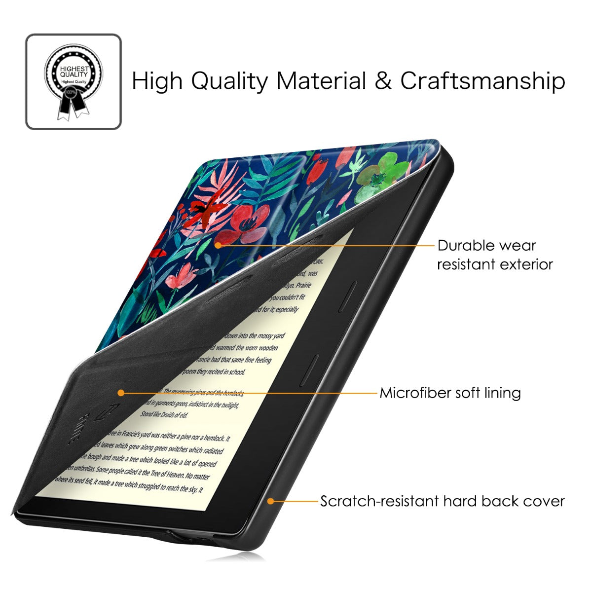 kwmobile Origami - Funda compatible con  Kindle Oasis 10.Generation -  Funda de fieltro, color gris claro