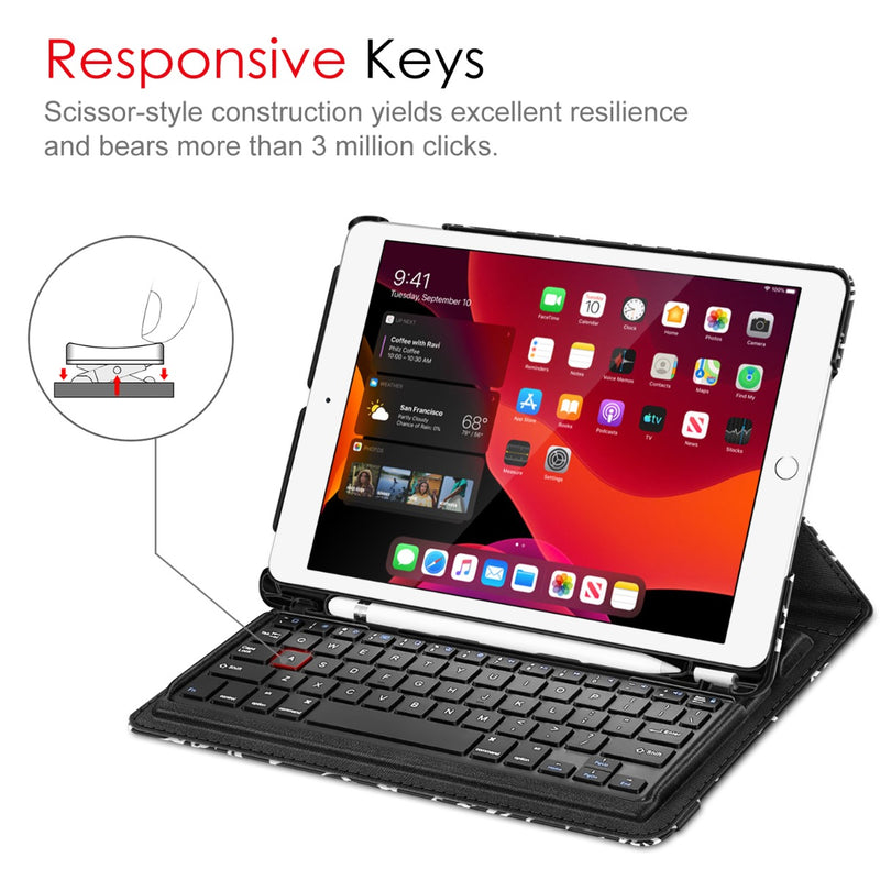 iPad 9th Gen (2021) / iPad 8th/7th Gen 10.2" Rotating Keyboard Case | Fintie