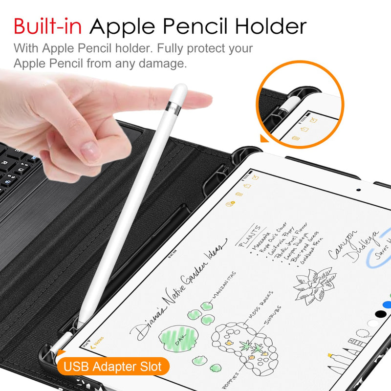 iPad 9th Gen (2021) / iPad 8th/7th Gen 10.2" Rotating Keyboard Case | Fintie