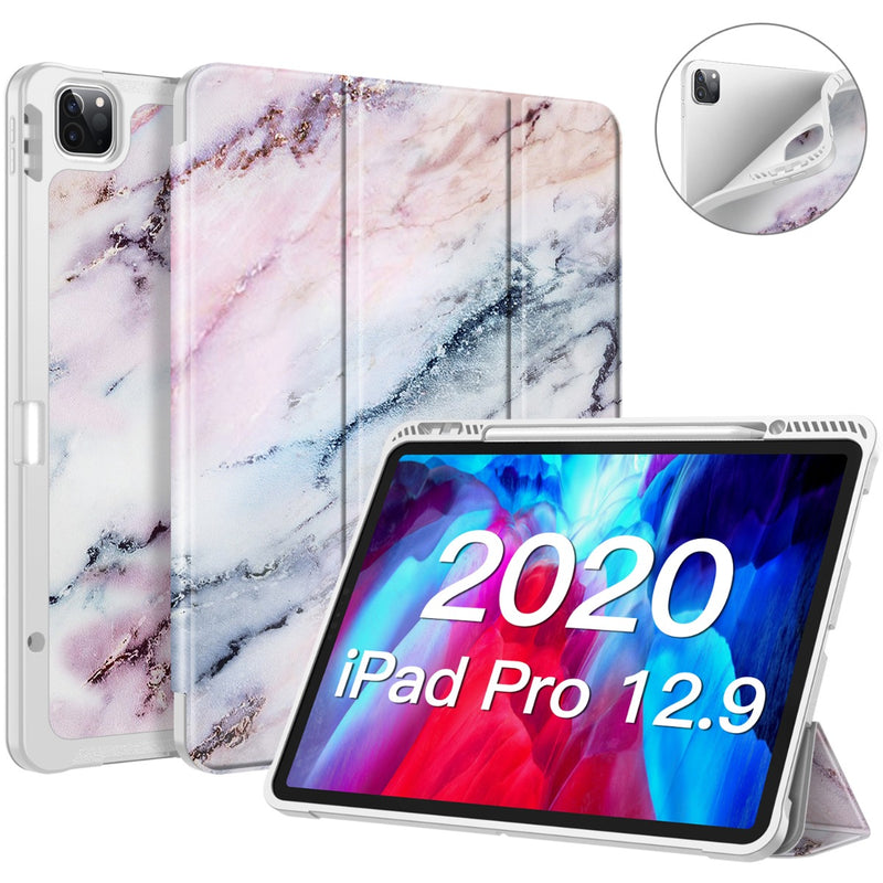 iPad Pro 12.9" 4th/3rd Gen (2020/2018) SlimShell Case w/ Soft TPU Back | CaseBot