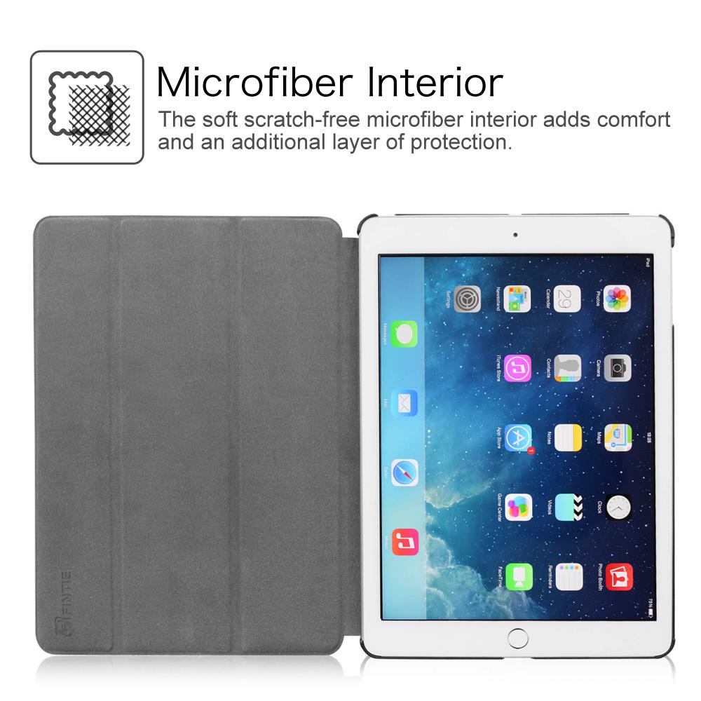 Coque FINTIE Pour IPad 9.7" - Transparente Lilas - Compatible 5e/6e Gen Et Air 1/2 - Port Stylet