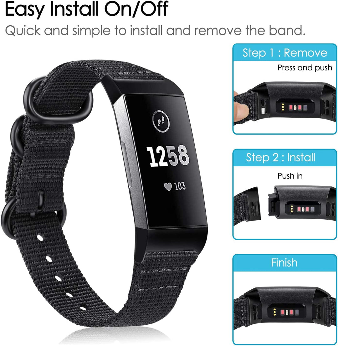 Fitbit Charge 4 Charge 3 Nylon Sports Band Fintie