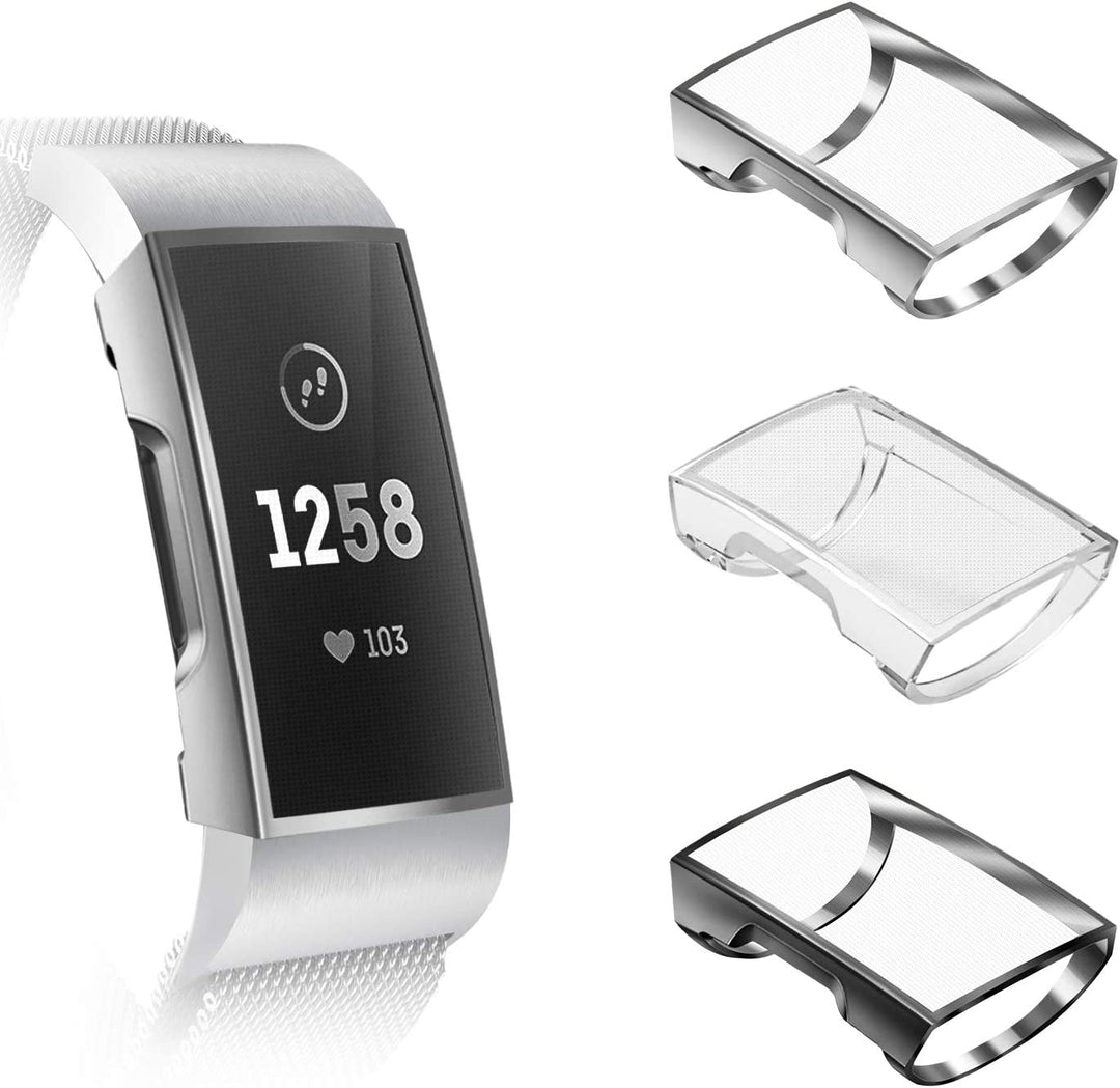 Fitbit charge 3 silver hot sale