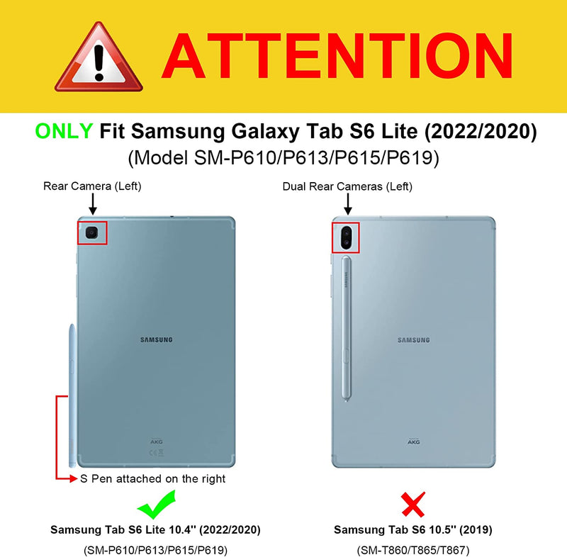 Galaxy Tab S6 Lite 10.4" 2024/2022/2020 Multi-Angle Case with Soft TPU Back | Fintie