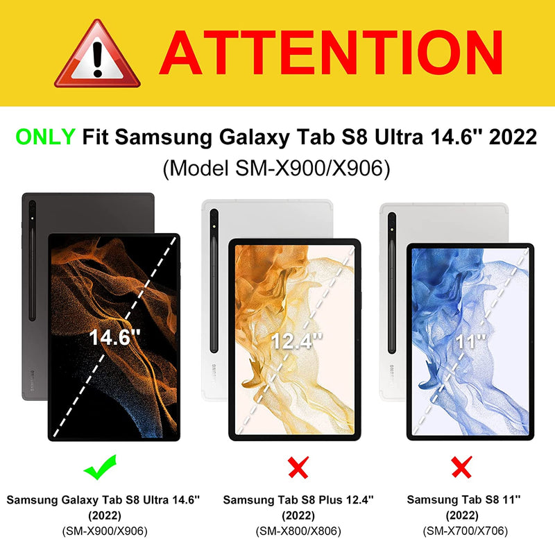 Galaxy Tab S8 Ultra 2022 Multiple-Angle Portfolio Cover | Fintie