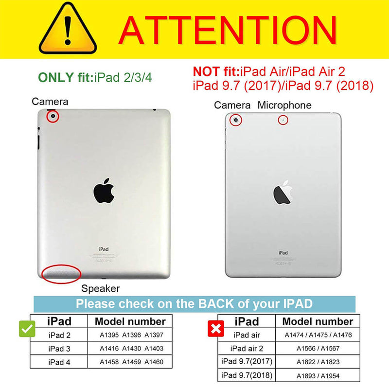 iPad 4/3/2 SlimShell Lightweight Smart Stand Case | Fintie