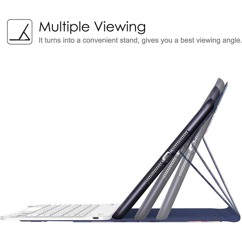 multiple angle 10.2 inch ipad 9 keyboard case