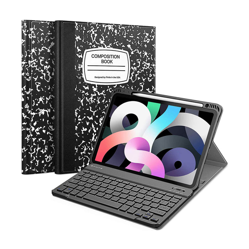 iPad Pro 12.9 inch Case with Keyboard Compatible for iPad 12.9-inch 2022/2021/2020 (6th/5th/4th Gen) with Pencil Holder,Smart Folio Tablet Cover with
