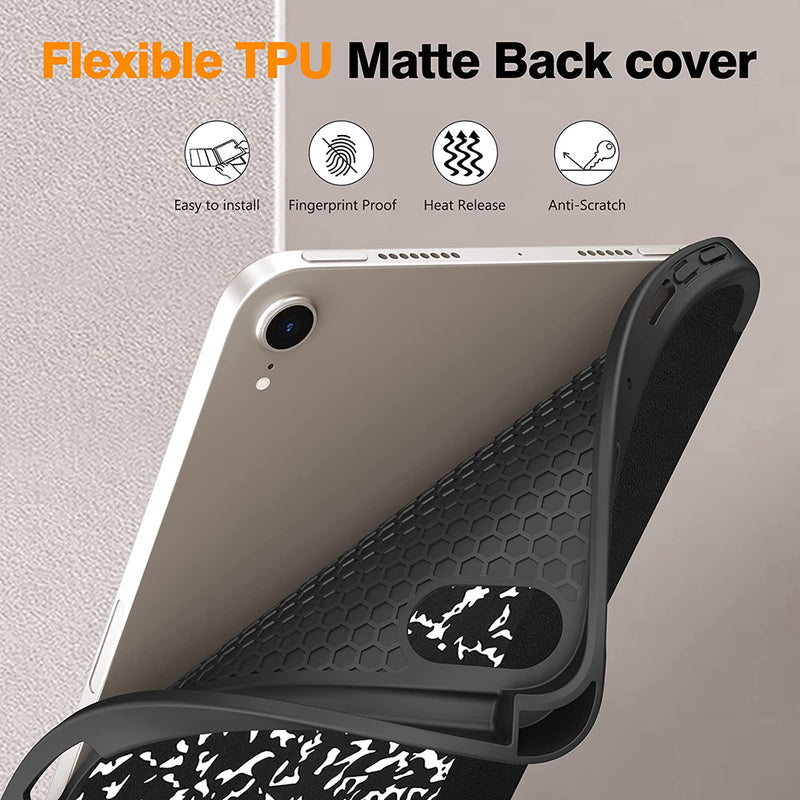 iPad Mini A17 Pro (2024), iPad Mini 6th Gen (2021) Soft TPU Case [with Pencil Holder] | Fintie