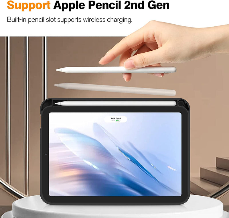 iPad Mini A17 Pro (2024), iPad Mini 6th Gen (2021) Soft TPU Case [with Pencil Holder] | Fintie