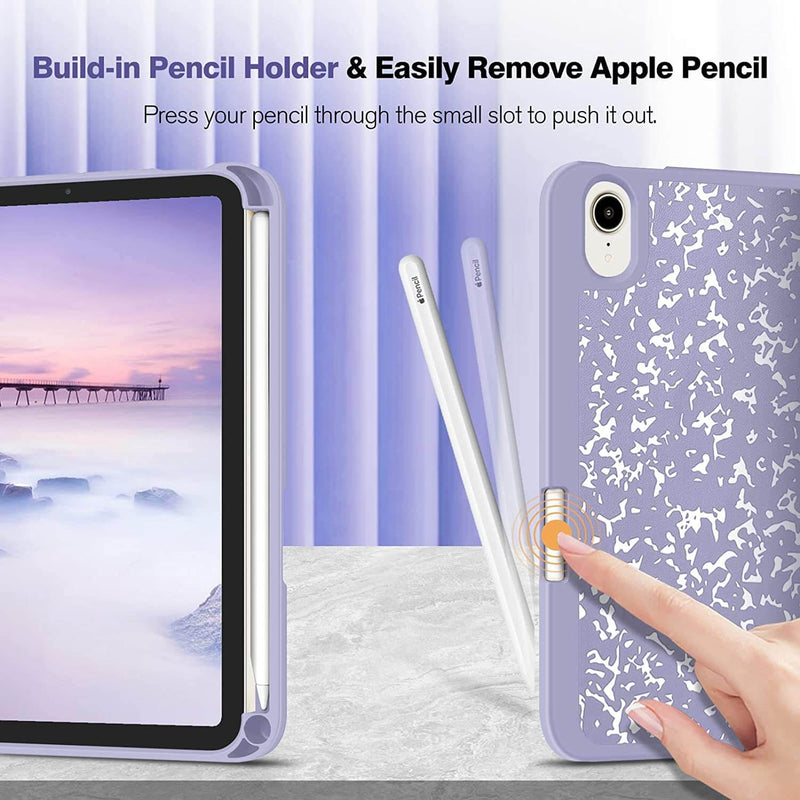 iPad Mini A17 Pro (2024), iPad Mini 6th Gen (2021) Soft TPU Case [with Pencil Holder] | Fintie