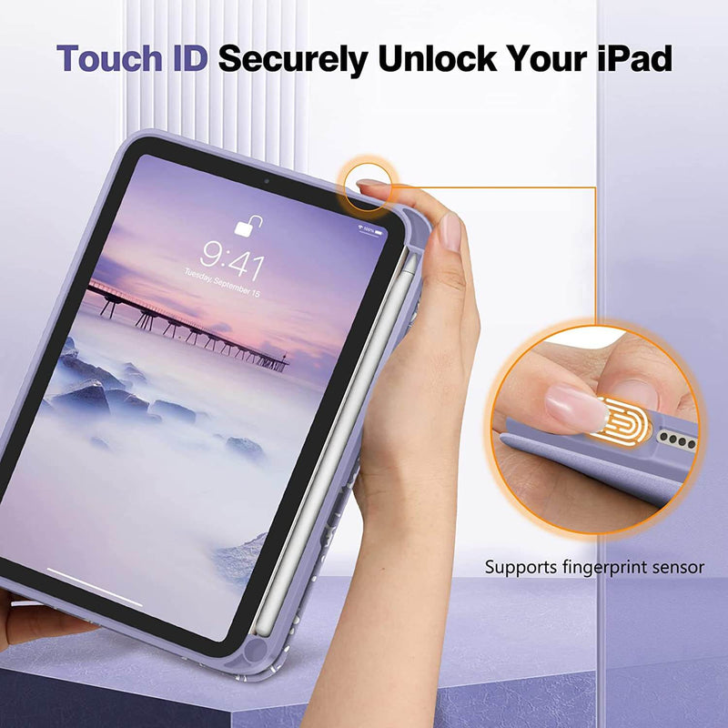 iPad Mini A17 Pro (2024), iPad Mini 6th Gen (2021) Soft TPU Case [with Pencil Holder] | Fintie